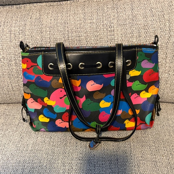 Dooney & Bourke Multicolor Duck Satchel - Picture 5 of 8